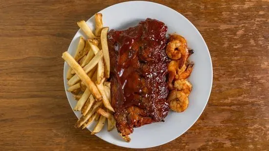 BBQ Baby Back Ribs & Shrimp