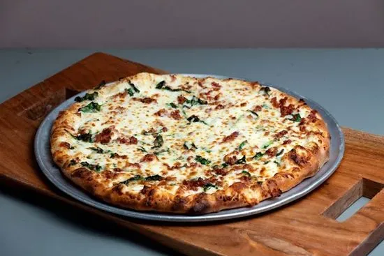 Spinach Bacon Alfredo Pizza