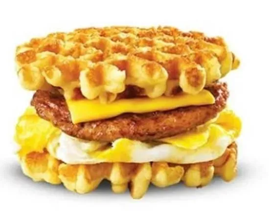 BELGIAN WAFFLE SAUSAGE SLIDER CAL 490