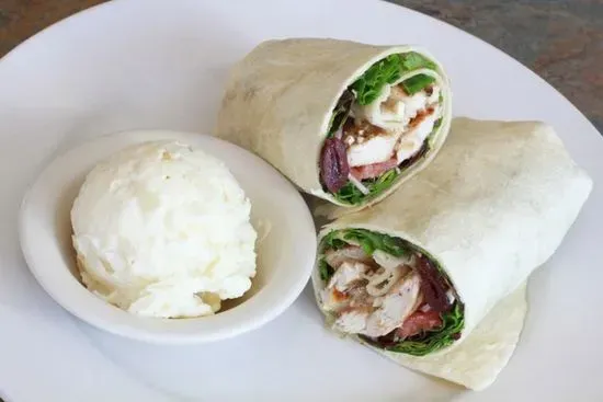 Mediterranean Wrap with Grilled Chicken