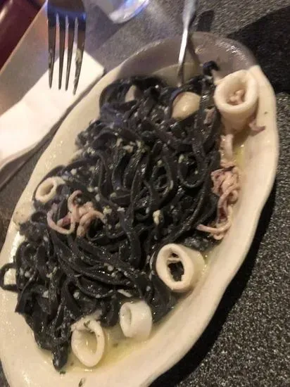 Homemade Black Calamari Linguine