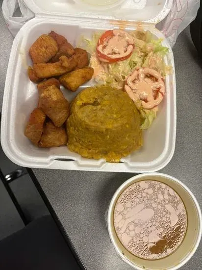 Mofongo con Carne Frita / Mofongo with Fried Pork