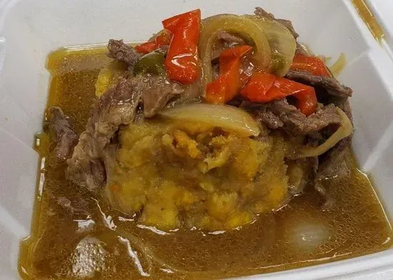 Mofongo Relleno de Churrasco / Mofongo Filled with Skirt Steak