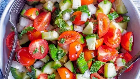 Large. Bowl Cucumber Tomato Salad