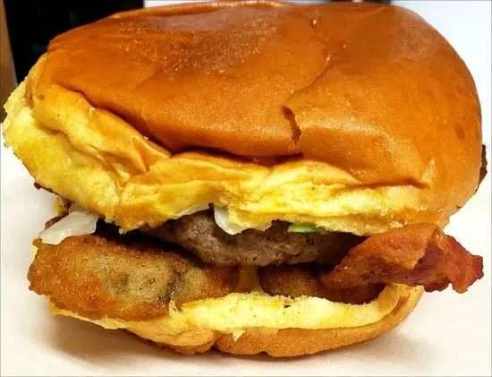 8oz Spicy Fried Pickle Burger