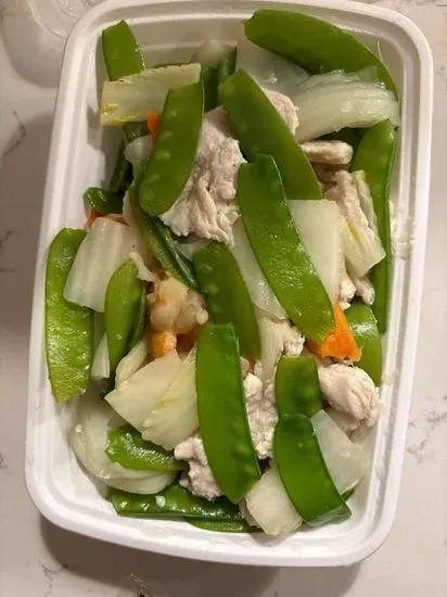 54. Steamed Chicken & Shrimp with Chinese Vegetables