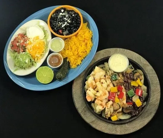 Beef, Chicken, & Shrimp Combo Fajita Dinner