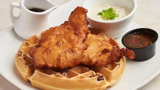 Pickle-Brined Fried Chicken & Waffles