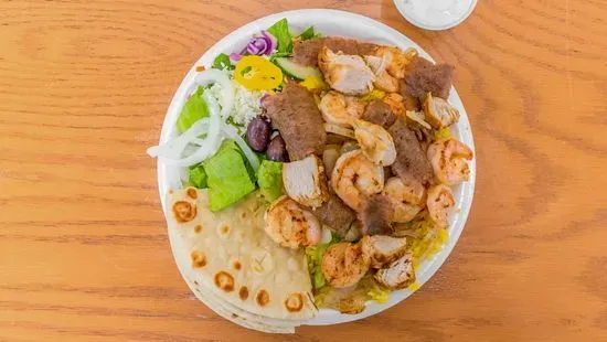 Shrimp & Gyro Fajita Platter