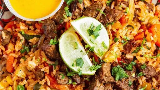 Rice With Carne Asada