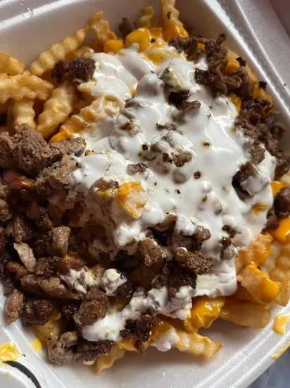 Jumbo Cheese Fries w/Steak or Gyros