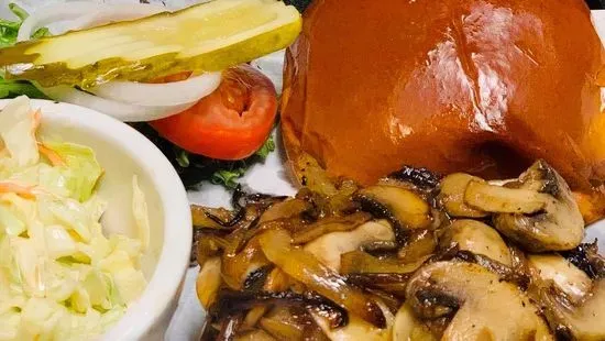 Mushroom Swiss Burger