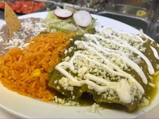 3pc Enchiladas Dinner (Green)