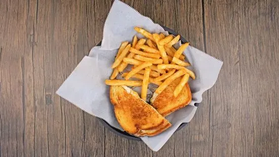 Smoked Grilled Cheese with Fries