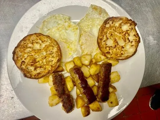 2 EGG COMBO W/ SAUSAGE