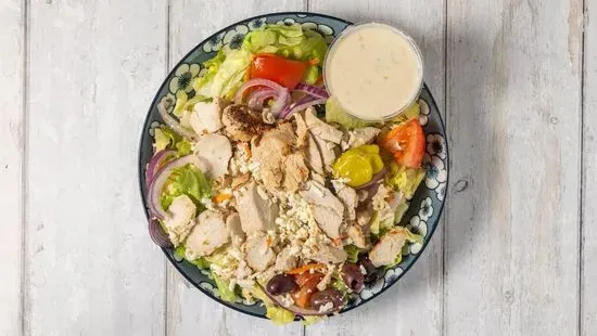 Greek Salad with Broiled Chicken