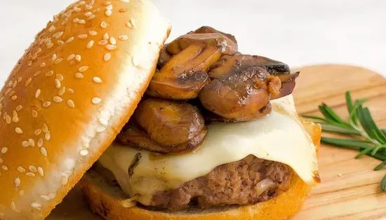 Swiss Mushroom Cheeseburger