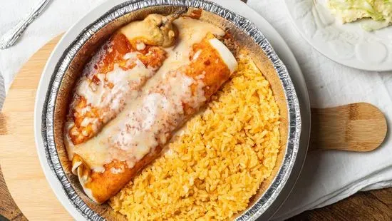 21. One Chile Relleno, One Burrito, and Rice