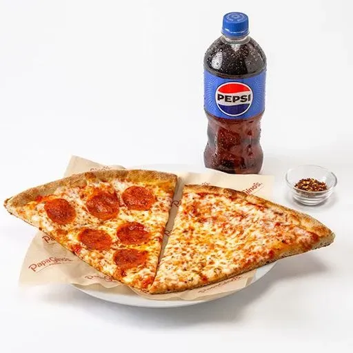 2 Slices Of Cheese Or Pepperoni Pizza & 20oz Beverage