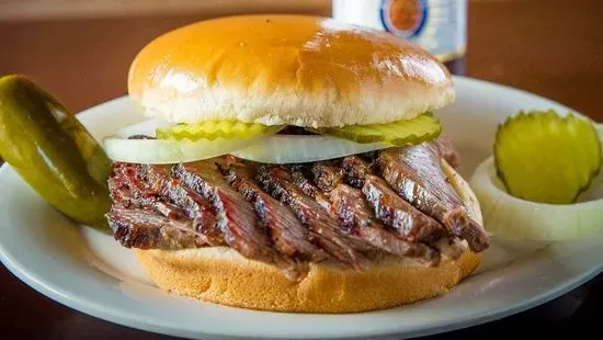 Sliced Brisket Sandwich