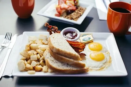 Eggs, Toast, & Grilled Potatoes