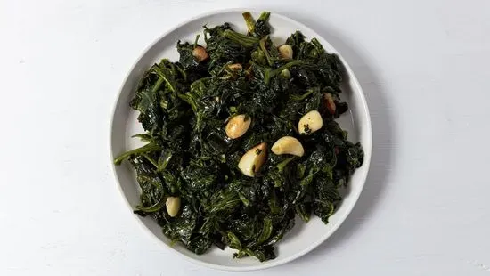 Side Order of Sautéed Spinach Garlic and Oil