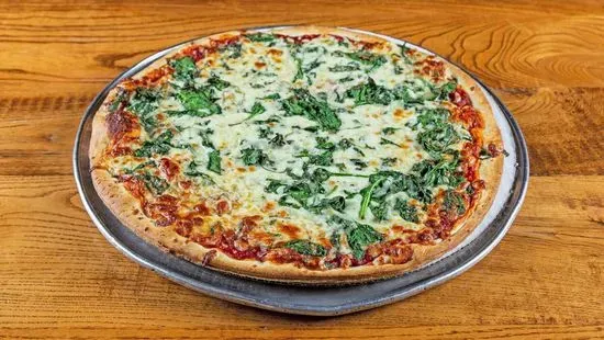 Fresh Spinach Thin Crust Pizza