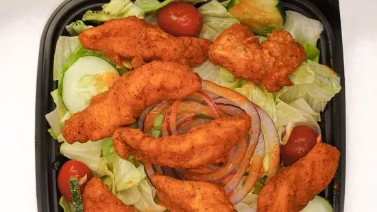 Buffalo Tenders Tossed Salad