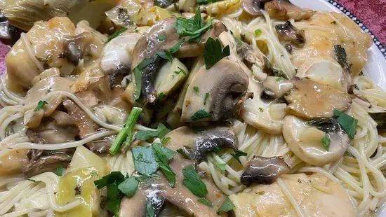 Chicken with Mushrooms & Artichoke Hearts