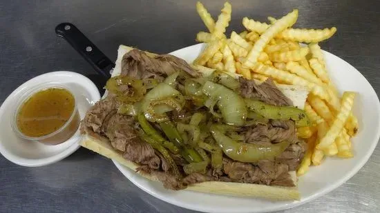 Italian Beef with Green Peppers & Grilled Onions