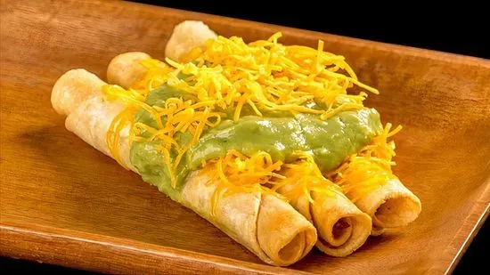 3 Rolled Tacos  W/ Cheese Guacamole