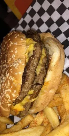 Double Cheeseburger and Fries