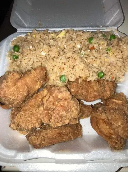 Fried wing(8) Shrimp F. Rice