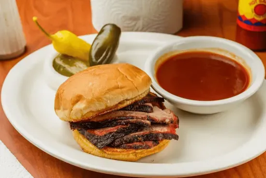 Sliced Brisket Sandwich