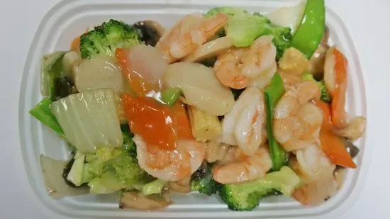 Steamed Shrimp with Mixed Vegetable