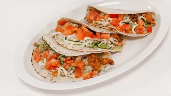 3 Tacos supreme (6.5 flour tortillas) 