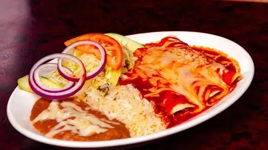 Enchiladas de Queso Verdes o Rojas / Cheese or Ranch Style Enchilada (Green or Red)