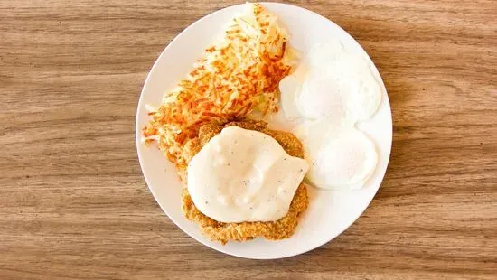 Country Fried Steak and Eggs