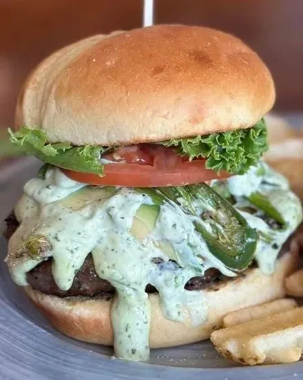 Cilantro Serrano lime Burger 