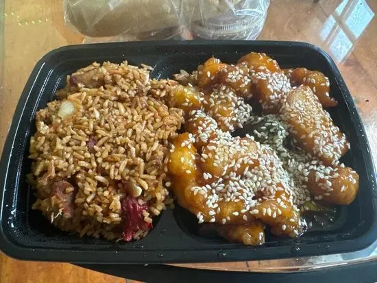 C14. Sesame Chicken and Fried Rice