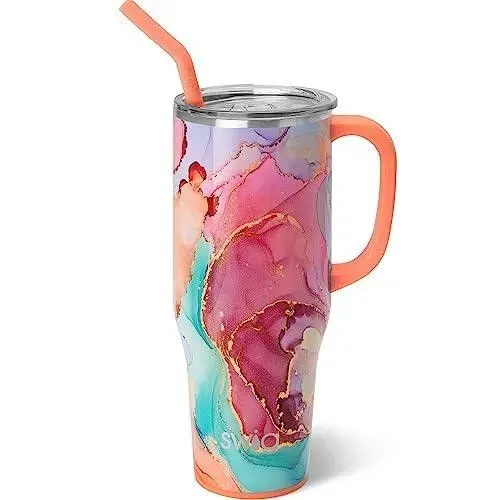 Swig Life Women's Travel Mugs Dreamsicle - Red Dreamsicle Mega 40-Oz Travel Mug