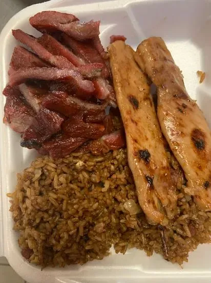 L4. Chicken Teriyaki, Boneless Rib & Fried Rice