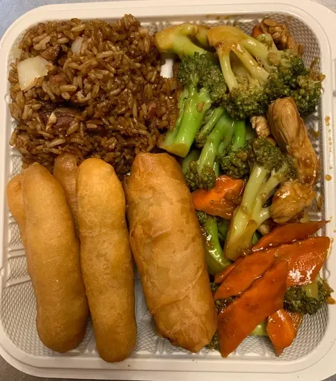 13. Chicken with Broccoli, Spring Roll & Chicken Finger