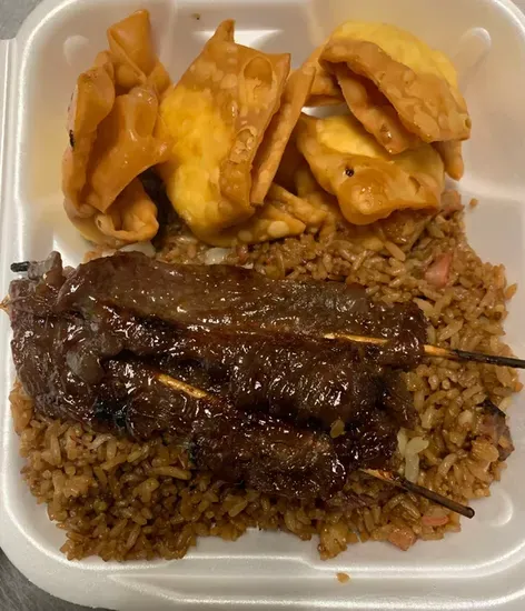 L3. Beef Teriyaki, Crab Rangoon & Fried Rice