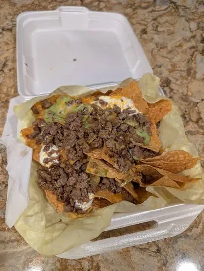 Nachos with Carne Asada