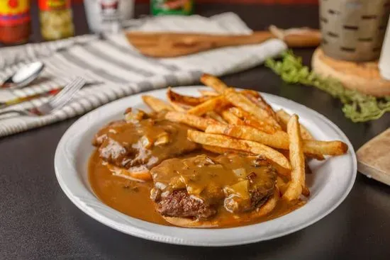 Open Face Hamburger