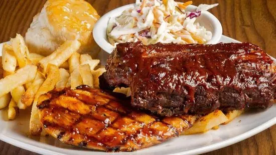 Baby Back Ribs & Grilled BBQ Chicken Breast