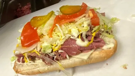 Corn Beef Submarine Sandwich