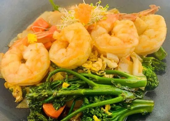 Pad See Ew Shrimp (Thai Stir fried noodle)