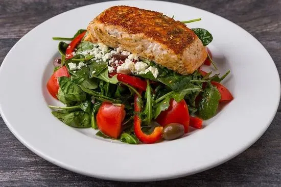 Za'atar-Dusted Wood-Fired Norwegian Salmon* Salad